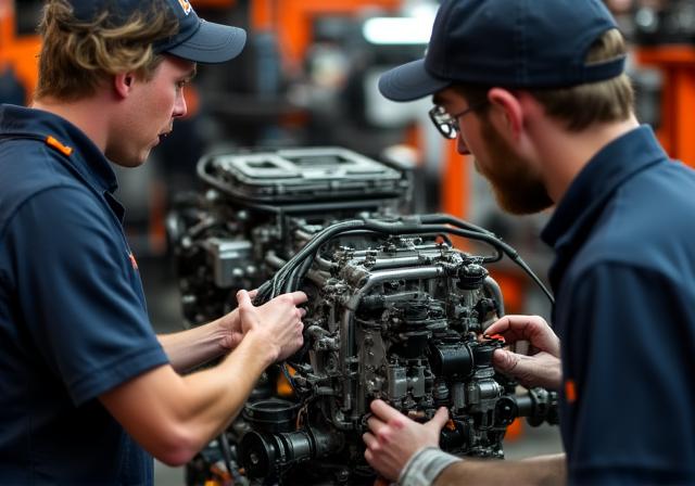 Team van Dune Drive Customs werkt aan een zand-geoptimaliseerde truck